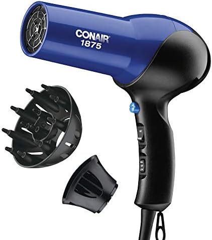Conair 1875 Watt Turbo Hair Dryer, Blue/Black