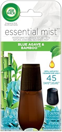 Air Wick Essential Mist Refill, 1 ct, Blue Agave and Bamboo, Essential Oils Diffuser, Air Freshener
