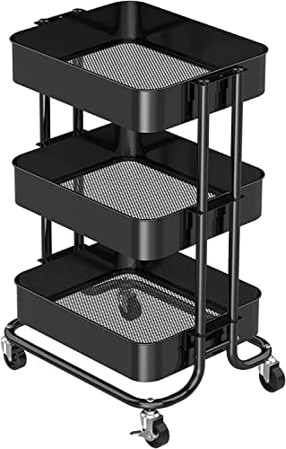 Pipishell 3 Tier Rolling Cart