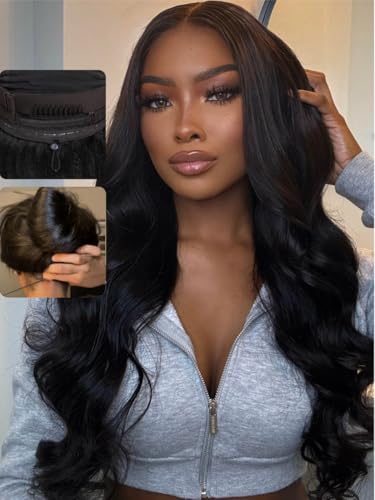 UNICE Pre Everything Body Wave 13x4 Lace Front Wigs Human Hair with Elastic Drawstring Glueless Wig Human Hair Pre Plucked Pre Cut Lace Bleached Knots Ready to Wear Frontal Wig 22 Inches