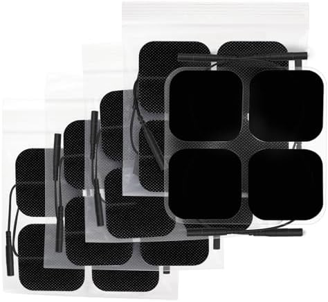 AUVON TENS Unit Pads Electrode Patches with Upgraded Self-Stick Performance and Non-Irritating Design for Electrotherapy (Black)