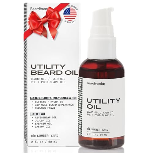 Beardbrand Beard Oil for Men, Beard Softening Oil & Mens Beard Oil - Softens & Conditions with Jojoba Oil - Smooth Beard & Skin | Sandalwood & Cedar Oil - 2 fl oz