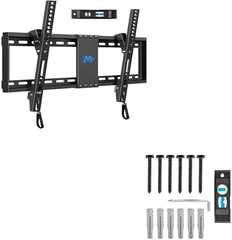 Mounting Dream UL Listed TV Mount for Most 37-75 Inch TV,Tilt TV Mount MD2268-LK,Mounting Dream Lag Bolt Kit Comes with M8 Lag Bolt, Fischer Anchors, Includes Allen Key and Bubble Level MD5753