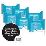 Amazon Basics Hydrating Makeup Remover Wipes, 150 wipes (Pack of 6)