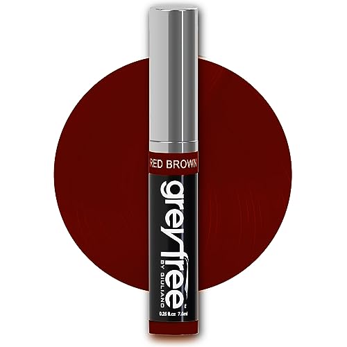 Root touch up hair mascara temporary cover conceal gray roots hair lines eyebrows mens mustache and beards Red-Brown