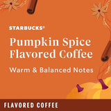 Starbucks K-Cup Coffee Pods—Pumpkin Spice Flavored Coffee—100% Arabica—Naturally Flavored—1 box (32 pods)