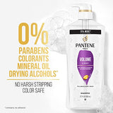 Pantene Shampoo Twin Pack with Hair Treatment, Volume & Body for Fine Hair, Safe for Color-Treated Hair 27.7 oz (Pack of 2)