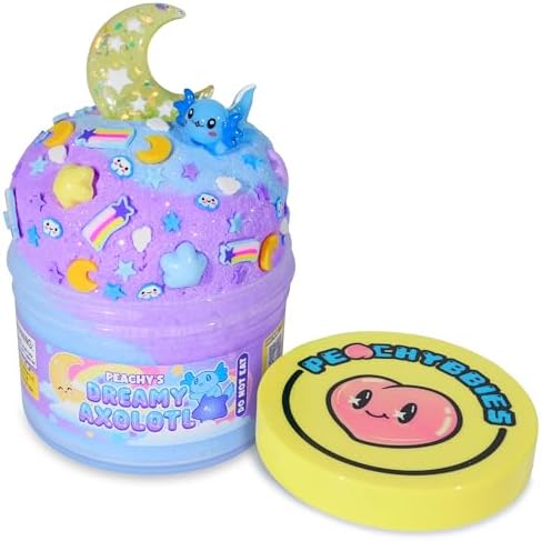 Peachybbies Slime Dreamy Axolotl Cloud Slime, Made in USA Premium Slime, 100% Authentic Peachybbies, 7 oz., Scented Slime for Kids, ASMR, Axolotl Gifts for Kids, Fidget Toys