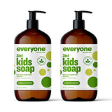 Everyone 3-in-1 Kids Soap, Body Wash, Bubble Bath, Shampoo, 32 Ounce (Pack of 2), Tropical Coconut Twist, Coconut Cleanser with Plant Extracts and Pure Essential Oils