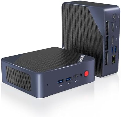 Mini PC N95, Intel 12th W 11 Pro 8GB DDR4 & M.2 2280 256GB SSD Mini Computers, PD 3.0 100W Type-C Charge, HDMIx2, Type-Cx1