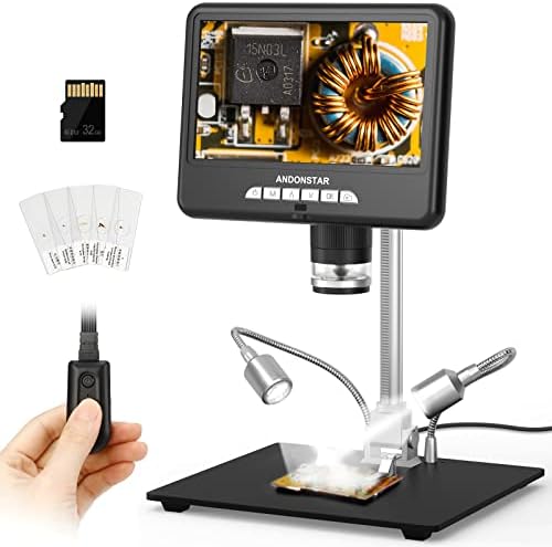 Andonstar HDMI Digital Microscope AD207S-Pro, Soldering Microscope, Coin Microscope for Error Coins, Electronic Microscope Kit