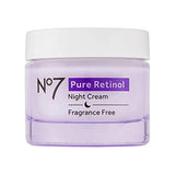 No7 Pure Retinol Night Cream - Anti-Aging & Skin-Plumping Retinol Cream Formulated with Collagen Peptides - Visibly Smoothes, Hydrates & Firms Complexion (1.69 fl oz)