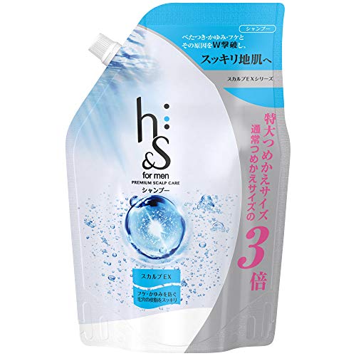 H&S for men Scalp EX Medicated Shampoo, Refill, Extra Large, 30.4 fl oz (900 ml)