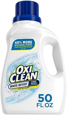 OxiClean White Revive Laundry Whitener and Stain Remover Liquid, 50 fl oz