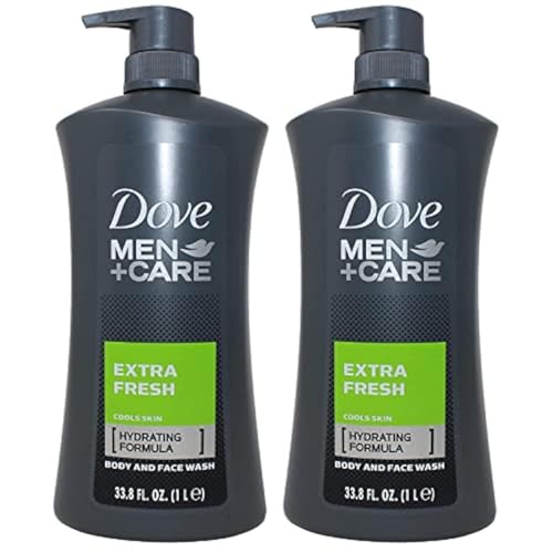 Dove Men Body Wash Extra Fresh 1 Liter (33.8 Oz) - Pack of 2