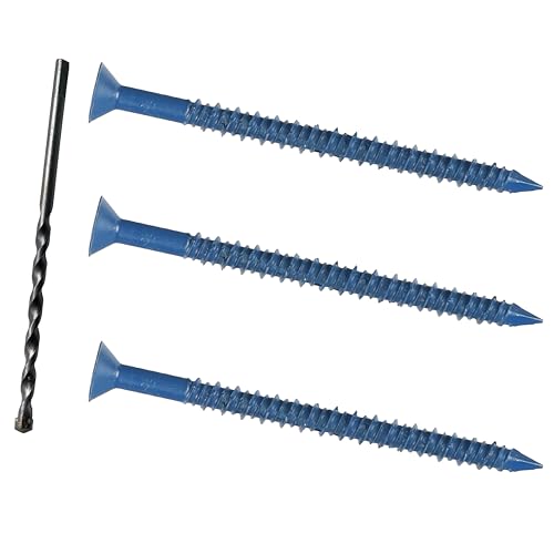 3/16 x 2-3/4" Flat Head Concrete Screw Anchor, for Anchoring to Masonry, Block or Brick (100Pcs)