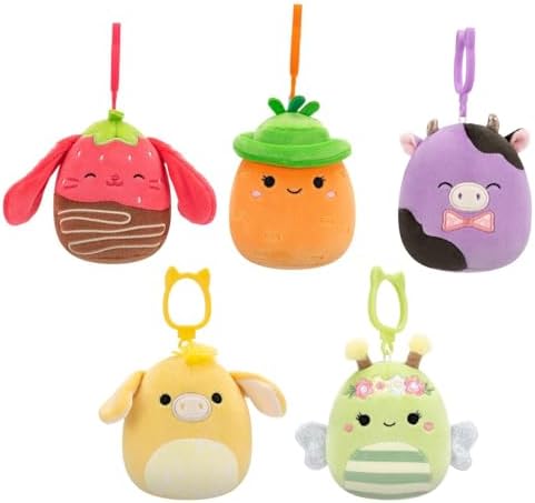 Squishmallows Original Easter Clip 5-Pack – Official Jazwares Plush (Clips) (Amazon Exclusive)