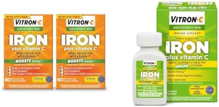 Vitron-C Iron Supplement, Once Daily, High Potency Iron Plus Vitamin C & Iron Supplement & Immune Support