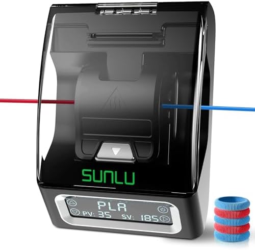 SUNLU Official Filament Connector, Fast Heating Filament Connector for 3D Printer Filament 1.75mm, Up to 240°C, Compatible with PLA PETG TPU ABS PA Nylon, Easy to Use, Pack with 200PCS PTFE Sleeve