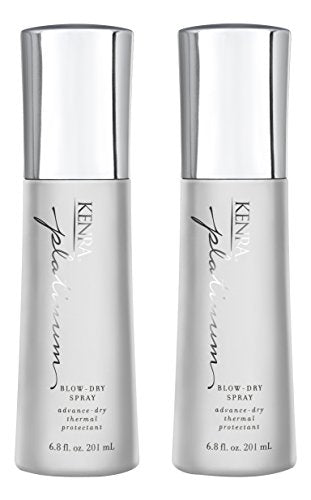 Kenra Platinum Blow-Dry Spray | Time-Saving Heat Protectant | Detangles, Smooths, and Softens | Eliminates Frizz & Resists Humidity | Medium To Coarse Hair | 6.8 fl. oz. (2-Pack)