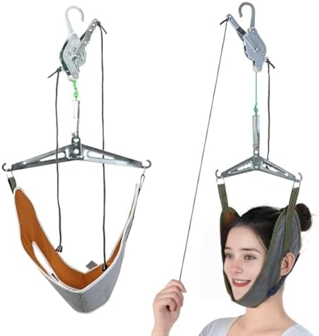 Premium Adjustable Cervical Neck Traction Device for Pain Relief – Comfortable Neck Stretcher for Home and Outdoor Use, Spine Decompression Made Easy