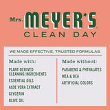 MRS. MEYER'S CLEAN DAY Hand Soap Refill, Made with Essential Oils, Biodegradable Formula, Geranium, 33 Fl. Oz - (Pack of 2)