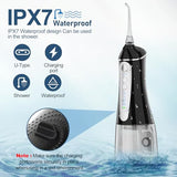 NBGRLVS Water Dental Flosser Cordless for Teeth Cleaning - 4×3 Modes Flossing，IPX7 Waterproof 320ML Oral Irrigator, Powerful Battery Rechargeable Cleaner Picks Portable for Travel Home