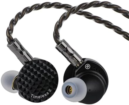 Linsoul 7Hz Timeless II in Ear Monitor, Upgraded 14.5mm Planar Magnetic Driver IEM, Wired Earbuds, with Tunable Nozzle and 7N OCC IEM Cable for Musician Audiophile (Timeless II)