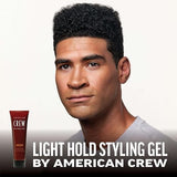 American Crew Men's Hair Gel, Light Hold, Non-Flaking Styling Gel, 13.1 Fl Oz