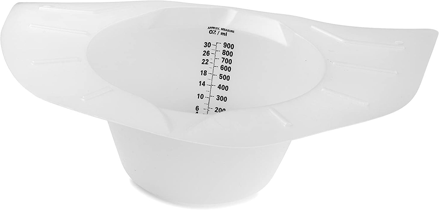 Graduated Specimen Collector Pans [Pack of 100] Toilet Nursing Hat for Urine, Vomit & Stool Collection Fits Over Toilets and Commodes - 30 oz for Women and Elderly