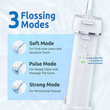 SYNHOPE Water Flosser [Mini Cordless Portable] Oral Irrigator Water Teeth Cleaner pick, Telescopic Water Tank, 3 Modes & IPX7 Waterproof, Home & Travel Water Flossers for Teeth, Braces Bridges Care