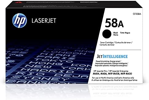 HP 58A Black Toner Cartridge | Works with HP LaserJet Enterprise M406 Series, HP LaserJet Enterprise MFP M430 Series, HP LaserJet Pro M404 Series, HP LaserJet Pro MFP M428 Series | CF258A