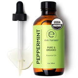 Eve Hansen USDA Certified Organic Peppermint Essential Oil | Huge 4 oz Mentha PIPERITA Essential Oil for Aromatherapy | Aromatherapy Oil for Diffuser and Pure Essential Oil for Home Use