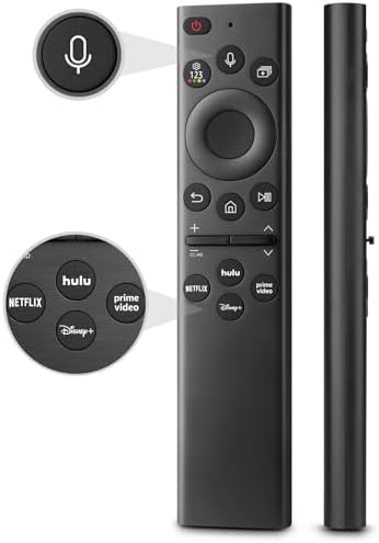 Voice for Samsung-Smart-TV-Remote-Control-Replacement, BN59-01385A Universal Remote Compatible for Samsung with Voice Function Frame Serif Crystal Solar UHD Neo QLED OLED 4K 8K TVs