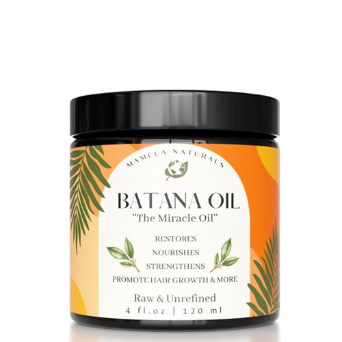 Raw Batana Oil for Hair Growth | Sourced From Honduras | Dr Sebi approved | 4 oz | Prevents Hair Loss, Eliminates Split Ends & Increases Shine |For All Hair Types