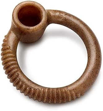 Benebone Ring Durable Dog Chew Toy for Aggressive Chewers, Real Bacon, Made in USA, Large