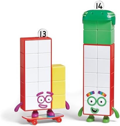 hand2mind Numberblocks Friends Thirteen and Fourteen Figures, Numbers for Toddlers, Math Toys for Kids 3-5, Small Figurines for Kids, Preschool Learning & Education Toys, Birthday Gifts for Kids