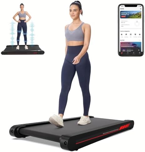 Sperax Walking Vibration Pad with APP, 3 in 1 Under Desk Treadmill, 2.5HP Low Noise Walking Treadmill Pad with Remote Control,Portable Treadmill for Home Office