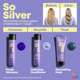 Matrix So Silver Purple Shampoo | Neutralizes Yellow Tones | Color Depositing & Toning | For Color Treated, Blonde, Grey, and Platinum Hair | Packaging May Vary | 10.1 Fl Oz | Vegan