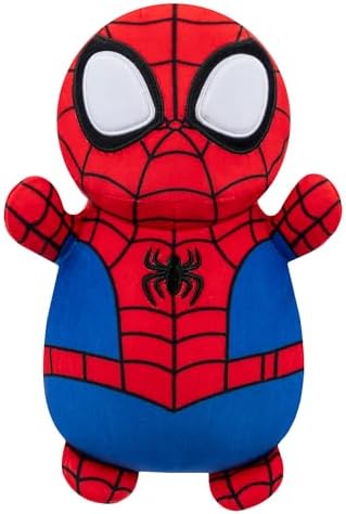 Squishmallows Original Marvel Spidey and His Amazing Friends 10-Inch Spidey HugMees - Medium-Sized Ultrasoft Official Jazwares Plush