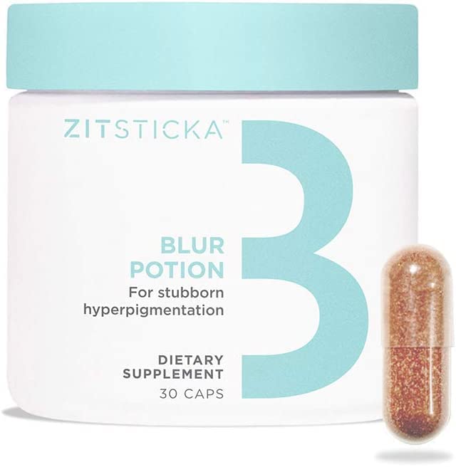 Blur Potion™ by ZitSticka, Vitamin Supplement to Fade The Appearance of Hyperpigmentation, Melasma and Dark Spots, 30 Caps