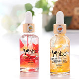 nbc BeautiLab Nail Cuticle Oil, 2Pcs 30ml Lemon & Orange Cuticle Oil Set Nail Growth Oil with Vitamin E, Jojoba Oil Natural Plant-based Cuticle Oil for Nails Smoothing, Nourishing, and Moisturizing