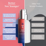 Better Not Younger Superpower+ Advanced Hair Densifying Scalp Serum - Hair Serum with Biotin, Niacinamide, Rosemary & Apple Cider Vinegar - Hair Density Serum & Dry Scalp Oil for Stronger, Fuller Hair