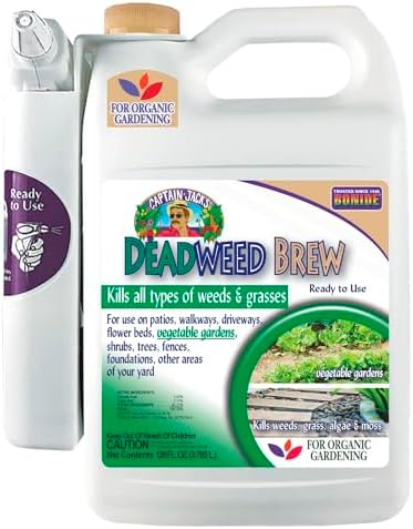 Bonide Captain Jack's Deadweed Brew, 128 oz Ready-to-Use with Attached Power Sprayer, Controls All Types of Weeds and Grasses, For Organic Gardening