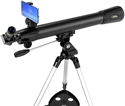 National Geographic 70mm Astronomical Refractor Telescope with Fully Coated Optics Adjustable Tripod and Astronomy App for Young Astronomers and Adult Sky Watchers