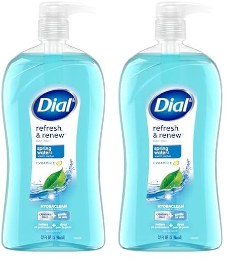 Dial Body Wash, Refresh & Renew Spring Water, 32 fl oz (Pack of 2)
