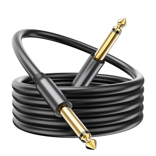 Guitar Cable, 3ft Instrument Cables, 1/4 Inch Guitar Patch Cable, Soft Durable Electric Guitar Cord - AMP Cord for Bass, Amplifier, Pedals, Improved Tin Plated Copper Core,Noise Free