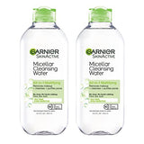 Garnier Micellar Water for Oily Skin, Facial Cleanser & Makeup Remover, 13.5 Fl Oz (400mL) 2 Count (Packaging May Vary)