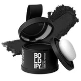 BOLDIFY Hairline Powder Instantly Conceals Hair Loss, Root Touch Up Hair Powder, Hair Toppers for Women & Men, Hair Fibers for Thinning Hair, Root Cover Up, Stain-Proof 48 Hour Formula (Black)