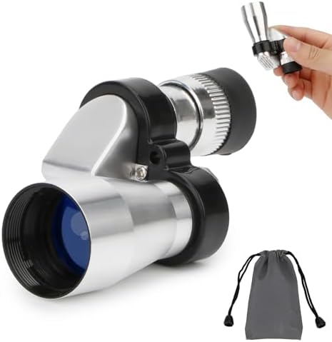 Rongon Pocket Monocular Telescope 8X 20MM Portable Monocular for Adults，Adjustable Compact Telescope for Wildlife Bird Outdoor Camping Travel